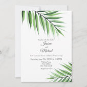 水彩ヤシ 招待状 (正面)