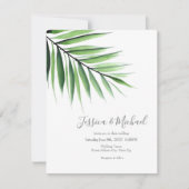 水彩ヤシ 招待状 (正面)