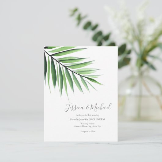 水彩ヤシ 招待状 (スタンド正面)