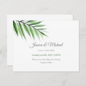 水彩ヤシ 招待状 (正面/裏面)