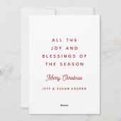 水彩ヤドリギパーソナライズされたー シーズンカード (裏面)