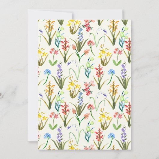 水彩ヤナギ 招待状 (裏面)