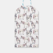 水彩ユニコーンおとぎ話パターン ギフトタグ (裏面)