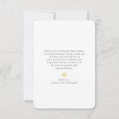 水彩ユニコーンとレインボーベビーシャワー感謝してい サンキューカード (裏面)