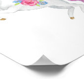 水彩ユニコーンの女の子の部屋の壁ステッカー ポスター (角)