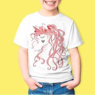 水彩ユニコーンアートTシャツ Tシャツ