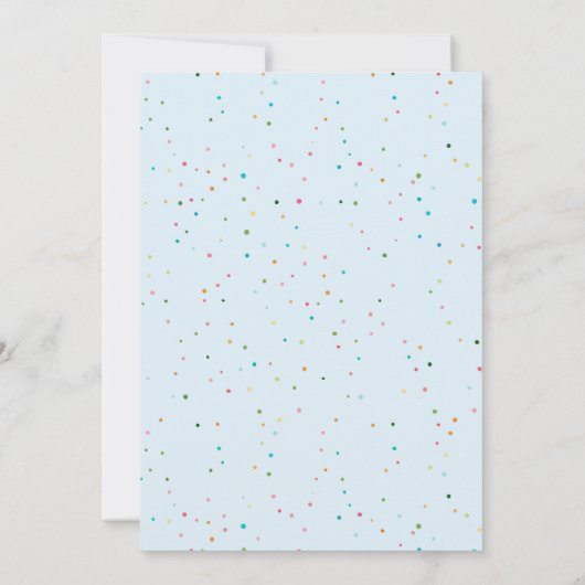 水彩ユニコーンケーキ誕生日招待状 (裏面)