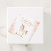 水彩ユニコーンパステル金ゴールドグリッター誕生日 フェイバータグ (インサイチュ)