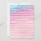 水彩ユニコーンピックルボール誕生日招待状 招待状 (裏面)