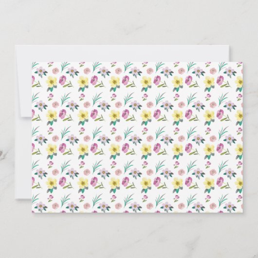 水彩ユニコーンフォト誕生日招待状 招待状 (裏面)