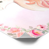 水彩ユニコーンポスター。ベビー用品のインテリア ポスター (角)