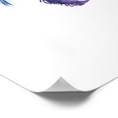 水彩ユニコーンポスター ポスター (角)