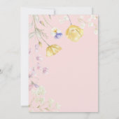 水彩ユニコーンムーンワイルドフラワーベビーシャワー 招待状 (裏面)