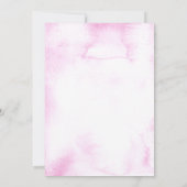 水彩ユニコーンレインボーガールフォト誕生日 招待状 (裏面)