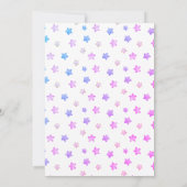 水彩ユニコーン風船誕生日 招待状 (裏面)