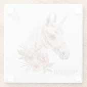 水彩ユニコーン ガラスコースター (裏面)