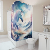 水彩ユニコーン シャワーカーテン (インサイチュ)