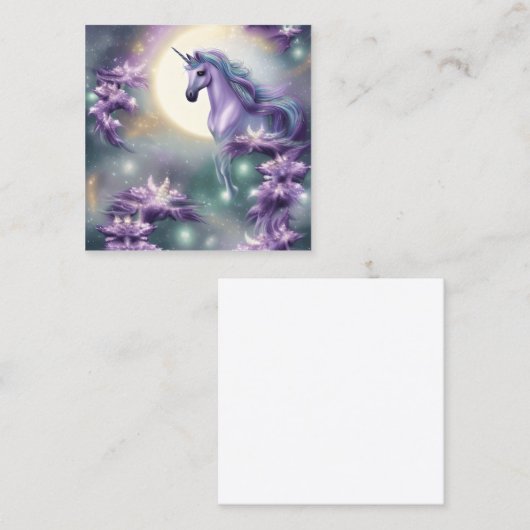 水彩ユニコーン スクエア名刺 (正面/裏面)