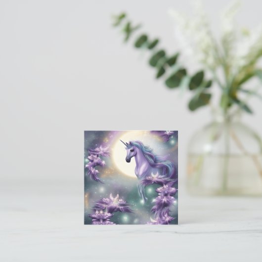 水彩ユニコーン スクエア名刺 (スタンド正面)