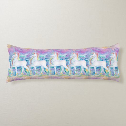 水彩ユニコーン ボディピロー (正面)
