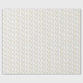 水彩ユニコーン，虹とハート ラッピングペーパー (フラット)