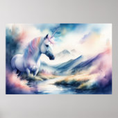 水彩ユニコーンII ポスター (正面)