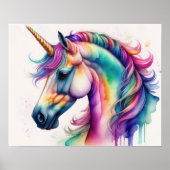 水彩ユニコーンIV ポスター (正面)
