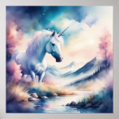 水彩ユニコーンV ポスター (正面)
