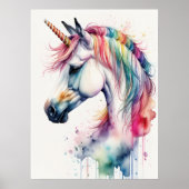 水彩ユニコーンVI ポスター (正面)