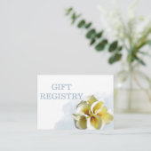 水彩ユリの結婚ギフト登録 エンクロージャーカード (スタンド正面)