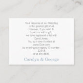 水彩ユリの結婚ギフト登録 エンクロージャーカード (裏面)