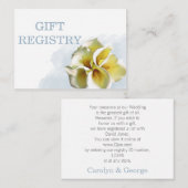 水彩ユリの結婚ギフト登録 エンクロージャーカード (正面/裏面)