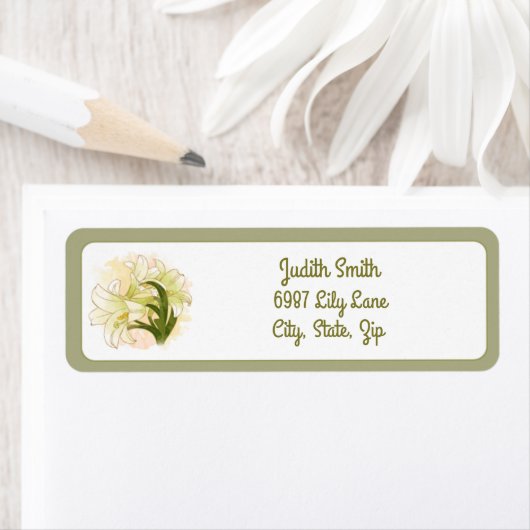 水彩ユリ ラベル (インサイチュ)