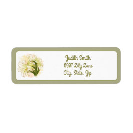 水彩ユリ ラベル