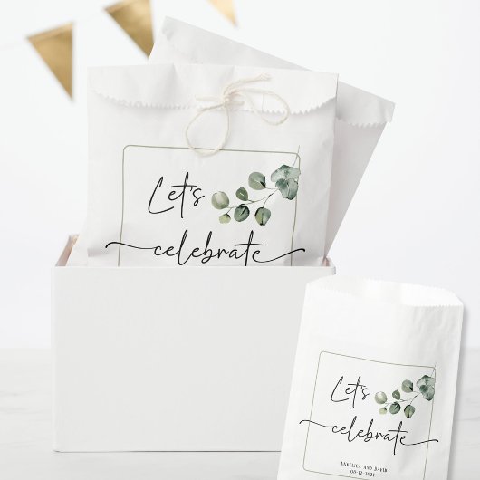 水彩ユーカラプトゥス祝名命日 フェイバーバッグ