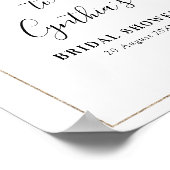 水彩ユーカリのウェディングシャワーのウェルカムサイン ポスター (角)