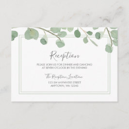 水彩ユーカリの結婚式の披露宴 エンクロージャーカード