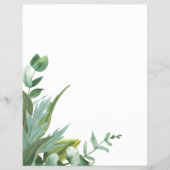 水彩ユーカリの葉の価格とサービス チラシ (裏面)