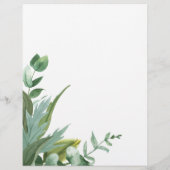 水彩ユーカリの葉の価格とサービス チラシ (裏面)