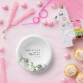 水彩ユーカリエレガントブライダルシャワー ペーパーボウル (パーティー)