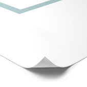 水彩ユーカリグリーンウェルカムサイン ポスター (角)