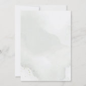 水彩ユーカリグリーン植物ボタニカル セーブザデート (裏面)