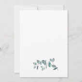 水彩ユーカリグリーン ネイタル ベビーシャワー 招待状 (裏面)