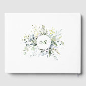 水彩ユーカリグリーン ブライダルシャワー写真 ゲストブック (裏面)