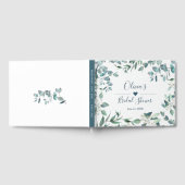 水彩ユーカリグリーン ブライダルシャワー ゲストブック (全面)