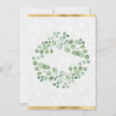 水彩ユーカリグリーン ブライダルシャワー 招待状 (裏面)