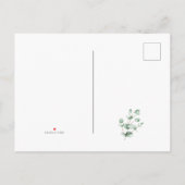 水彩ユーカリグリーン 新しい住所 案内ポストカード (裏面)