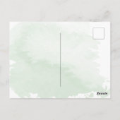 水彩ユーカリファミリー懇親会セーブザデート ポストカード (裏面)