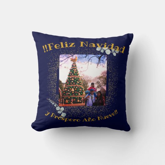 水彩ユーカリフェリモダンズナビダッド クッション (正面)