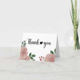 水彩ユーカリフラワー サンキューカード